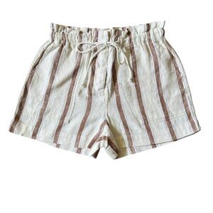RAILS Women’s Cream, Brown, Lavender Foster Short in Coconut Stripe - Medium